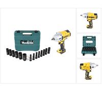 Dewalt DCF 899 N 1/2 hocs sans fil 18 V Brushless + 14-Pièces Jeu de douilles Makita B-52308 - sans Batterie sans Chargeur