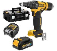 Pistolet à riveter DeWALT 18V AKU, 1x1,7Ah, chargeur, TSTAK DCF403E1GT