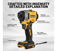 Dewalt DCF850 Tournevis électrique sans fil rechargeable 20 V, batterie au lithium, outil électrique, couple initial haute altitude machine nue