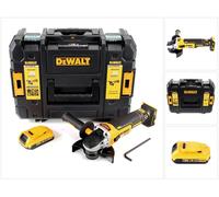 DeWalt DCG 405 18 V 125 mm Meuleuse sans fil Brushless avec boîtier TStak + 1x Batterie 2 Ah - sans Chargeur