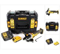 DeWalt DCG 405 D1 18 V 125 mm Meuleuse sans fil Brushless avec boîtier TStak + 1x Batterie 2 Ah + Chargeur