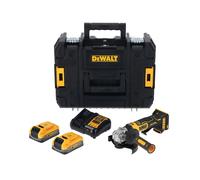 DeWALT DCG404S2T-QW Kit Meuleuse D'angle Compacte Sans Fil 18 V XR (2 Batteries 3,5 Ah + Chargeur) - 125 Mm