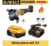 DEWALT DCG405 Meuleuse d'angle à tête plate 125 mm, machine à découper, outil sans fil 18 V, batterie lithium, outils sans balais 6.0 BatteryX1 toolX1