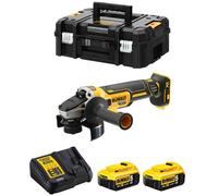 DeWALT DCG405P2-QW Meuleuse angulaire 125mm, XR (18V/2x5,0Ah) Tstak