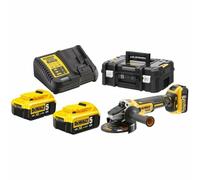 DeWALT DCG405P3 Set Meuleuse 18V Li-Ion (3x Batterie 5.0Ah) En TSTAK - 125mm - Moteur Brushless