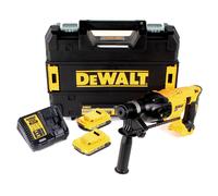 DeWalt DCH 133 D2 Marteau combiné sans fil 18V 2,6J SDS plus Brushless + 2x batterie 2,0Ah + chargeur + TSTAK