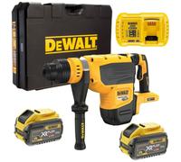 Perforateur SDS-Max XR Flexvolt 54V 13,3J - DEWALT - avec 2 batteries 54V 3Ah - chargeur - coffret - DCH735X2-QW