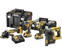 DeWalt DCK 422 P3T Kit combiné sans fil 18 V DCD 796 Perceuse à percussion + DCF 887 hocs + DCG 405 Meuleuse d'angle + DCH 273 Marteau combiné + 3x batterie 5,0 Ah + chargeur + 2x TSTAK