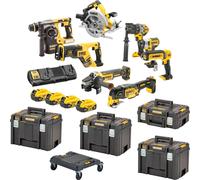 DeWalt DCK 853 P4T Kit outillage sans fil 18 V DCD 996 + DCF 887 + DCH 273 + DCG 405 + DCS 367 + DCS 356 + DCS 565 + DCL 050 + 4x batterie 5,0 Ah + chargeur + 4x T STAK + Trolley