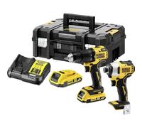 DeWalt Visseuse à percussion sans fil DCK2062D2T Batterie combinée 18 V/2 Ah (2 pièces) Noir/Jaune
