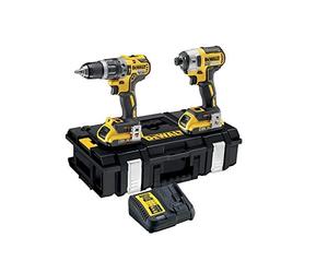 DEWALT DCK266D2-GB Perceuse visseuse à percussion Brushless DCD796N + visseuse à chocs Brushless DCF887N + 2 batteries 18V 2Ah Li-ion + coffret Toughsystem