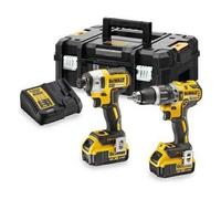 Dewalt DCK266M2T-QW Pack 18V perceuse visseuse à percussion DCD796 + visseuse à chocs DCF887 + 2 batteries 4Ah + chargeur + coffret T-STAK