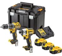 Dewalt DCK266P3 Perceuse-visseuse à percussion sans fil 18V Li-Ion (DCD796 hoc (DCF887) Kit combiné (3x batterie 5.0Ah) en coffret - sans balais - DCK266P3-QW