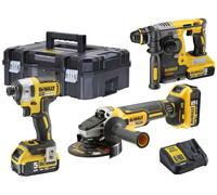 DeWALT DCK305P3T Combo kit DCH273N + DCG405 + DCF887 + DCB115 + (18V/3x5,0Ah) Tstak