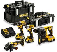 DeWALT DCK422P3T Pack combiné DCG405+DCH273+DCD796+DCF887 (18V/3x5,0Ah) 2x Toughsystem