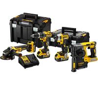 DeWALT DCK422P3T Pack de 4 outils DCD796+DCH273+DCF887+DCG405+3 x 5,0 Ah+DCB1104