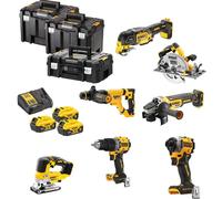 DeWalt Kit 7 outils XR 18V DCK706P3T-QW, 3 batteries 18V 5,0 Ah, chargeur et 3 T-Stack