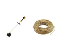 DeWalt DCM 561 PBS 18 V Brushless Li-ION Débrousailleursans Fil - sans Batterie, sans Chargeur Jaune & Recharge de Fil Coupe Bordure 2,5 mm x 68,6 m - Bobine de Fil Remplacement