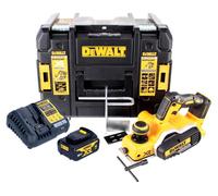 DeWalt DCP 580 M1 18 V Rabot sans fil 82 mm + Coffret de transport TSTAK-Koffer VI + 1x Batterie DCB 182 4,0 Ah + Chargeur DCB 115
