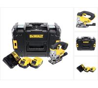 DeWalt DCS 331 P2 18V XR Li-Ion Scie sauteuse sans fil + Coffret TSTAK DWST1-70703 + 2 x Batteries Dewalt DCB 184 18V 5,0 Ah + Chargeur DCB 105