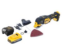 DeWalt DCS 355 E1 Oscillateur sans fil Multitool 18 V Brushless + 1x batterie Powerstack 1,7 Ah + chargeur + accessoires