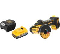 DeWalt DCS 438 E1 Coupeuse multi-matériaux sans fil 18 V 76 mm Brushless + 1x batterie Powerstack 1,7 Ah + chargeur