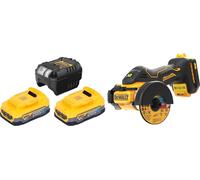 DeWalt DCS 438 E2 Découpeuse multimatériaux sans fil 18 V 76 mm Brushless + 2x batterie Powerstack 1,7 Ah + chargeur