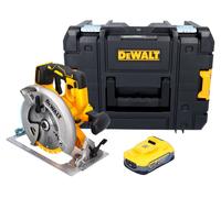 DeWalt DCS 570 NT Scie circulaire à main sans fil 18 V 184 mm Brushless + 1x batterie Powerstack 5,0 Ah + TSTAK - sans chargeur