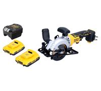 DeWalt DCS 571 D2 Scie circulaire portative sans fil 18 V 115 mm Brushless + 2x batterie 2,0 Ah + chargeur