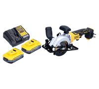 DeWalt DCS 571 H2 Scie circulaire portative sans fil 18 V 115 mm Brushless + 2x Powerstack batterie 5,0 Ah + chargeur