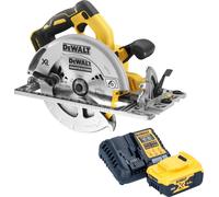 DeWalt DCS 572 P1 Scie circulaire portative sans fil 18 V 184 mm Brushless + 1x batterie 5,0 Ah + chargeur