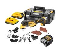 Dewalt DCS355D2T-QW Multi-Cutter Sans Fil XR 18V 2X2.0Ah Li-Ion Sans Charbons + 32 Accessoires Coffret TSTAK