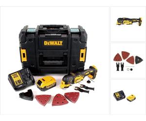 DeWalt DCS355M1 Outil oscillant multi-cutter sans fil 18V Brushless + 1x Batterie 4,0Ah + Chargeur + Coffret TSTAK + Accessoires 29 pcs.