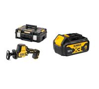 DEWALT DCS369NT-XJ Scie Sabre Compacte - XR 18V - Brushless - Sans Batterie Ni Chargeur & Batterie XR 18V 4 Ah Li-Ion - DCB182-XJ - Compatible Avec Tous Les Outils XR 18V Bricolage et Jardin DEWALT