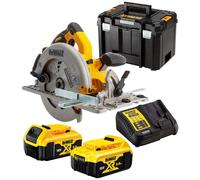 DeWALT DCS572P2 Scie Circulaire 184mm XR 18V (2x5,0Ah) Tstak