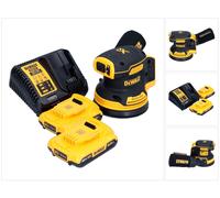 DeWalt DCW 210 D2 Ponceuse excentrique sans fil 18 V 125 mm Brushless + 2x batterie 2,0 Ah + chargeur