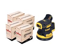 DeWalt DCW 210 N Ponceuse excentrique sans fil 18 V 125 mm Brushless Solo + 4x Toolbrothers TURTLE Set de disques de ponçage