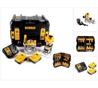 DeWalt DCW 604 P2 Fraiseuse combinée sans fil 18V 55mm + 2x batteries 5,0 Ah + 1x chargeur rapide + set de fraises 12 pcs dans TSTAK