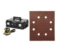 DeWalt DCW200NT-XJ Ponceuse 1/4 de Feuille - XR 18V - Brushless - Sans Batterie Ni Chargeur & 1/4 feuille abrasive pour ponceuses vibrantes 115x140mm grain 40 25 pièces DT3011-QZ