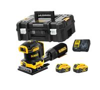 Dewalt DCW200P2 Ponceuse vibrante sans fil 18 V 108x115 mm + 2 x 5,0Ah Batteries + Chargeur + Coffret T-STAK