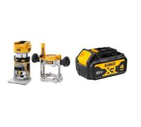 Dewalt DCW604NT fraise combinée sans fil (fraise supérieure et de bord) & Batterie XR 18V 4 Ah Li-Ion - DCB182-XJ - Compatible Avec Tous Les Outils XR 18V Bricolage et Jardin DEWALT