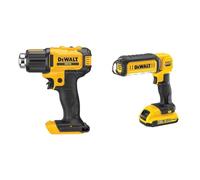 DEWALT Décapeur Thermique XR 18V DCE530N-XJ & Lampe LED XR 18V - DCL050-XJ - Lampe à Faisceau Large Vendue sans Batterie, Ni Chargeur