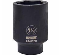 DEWALT Deep Impact Socket, SAE, 1/2-Inch Drive, 1-1/2-Inch, 6-Point (DWMT74657OSP)