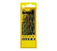 Jeu de 5 forets à bois avec pointe de centrage DEWALT