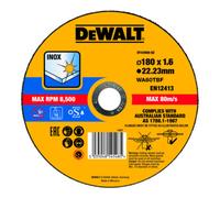 DeWalt Disque à tronçonner DT43908 High Performance acier inoxydable plat 180 x 1,6 mm