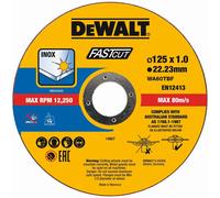 DEWALT Disques à tronçonner haute performance 125x1x22,23mm Inox Type 41 (Plat) DT20540-QZ 100 pces