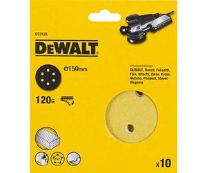 DEWALT Disques abrasifs 125mm grain 120 10 pièces DT3125-QZ