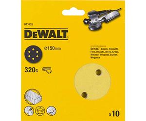 DEWALT Disques abrasifs 125mm grain 320 10 pièces DT3128-QZ