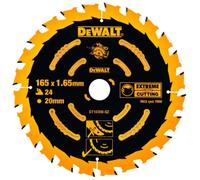 DeWALT DT10624-QZ Lame de scie circulaire sans fil Extreme, 165x20mm, 24 dents