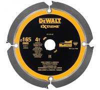 DeWALT DT1471 Lame denture diamant pour fibre de ciment et laminés, 165x20 mm, 4 dents